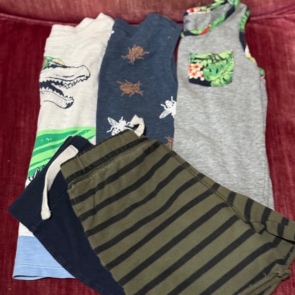 Toddler Boys Lot of Tanks and Shorts size 4T ~ old navy and TCP